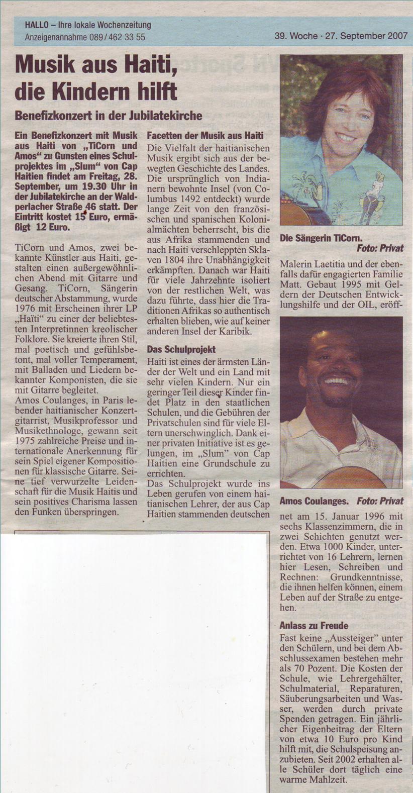 HALLOMunchenMusikausHaitidieKindernhilft